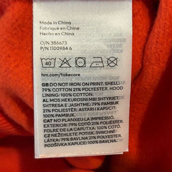 H&M UCLA Bruins Oversized Orange & White Hoodie Sweatshirt Size Large NEW - Picture 11 of 13